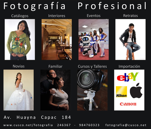 fotografia profesional cusco estudio cusco.net fotografos alquiler