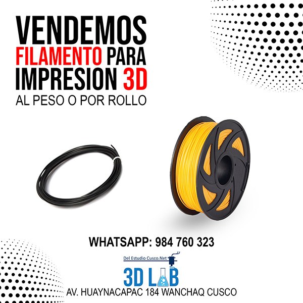 venta de filamento impresion 3D PLA Cusco